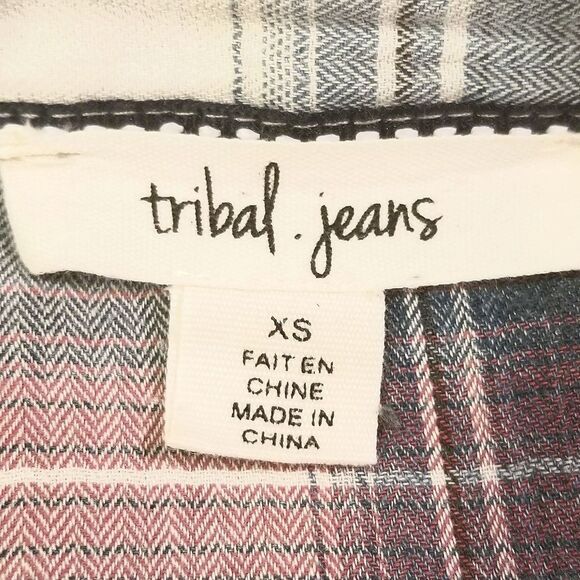 Tribal Jeans 100% Cotton Button Down Shirt Size XS - Picture 4 of 6